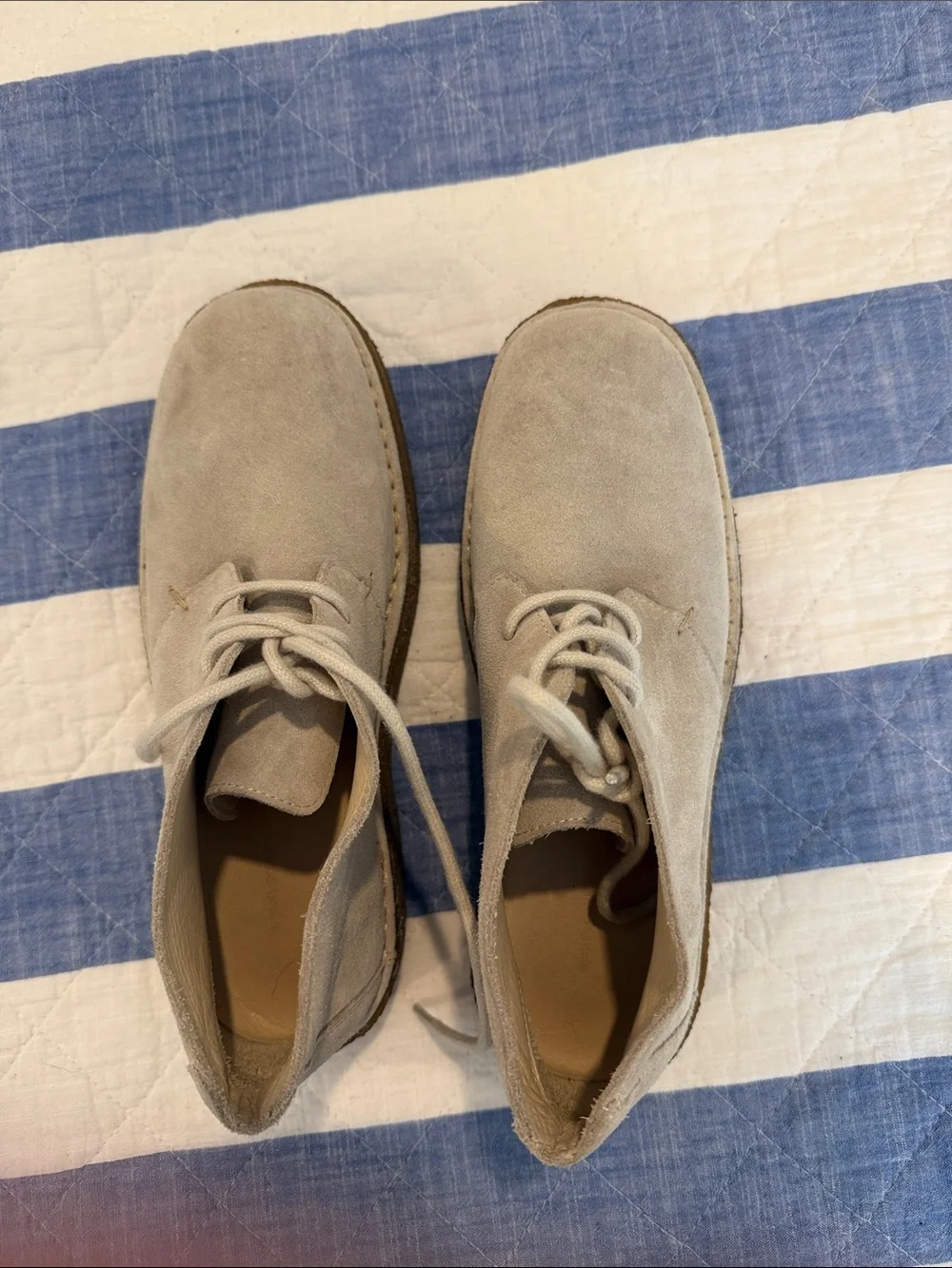 Rachel Comey Suede Ankle Desert Boots in Light Beige